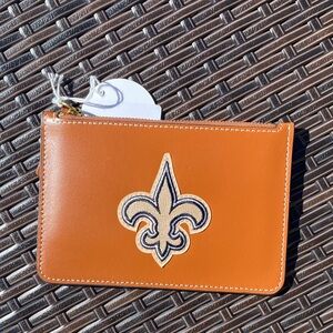 ⚜️ STAUD New Orleans Saints coin purse wallet NWOT